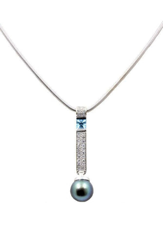Collier Collier  topaze et diamants 58 Facettes 30561