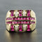 Bague 53 Chevalière rubis diamants 58 Facettes 18-252-53