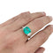 Bague 55 Bague en platine, centrée d'une émeraude de 2,81 carats et diamants. 58 Facettes 30127