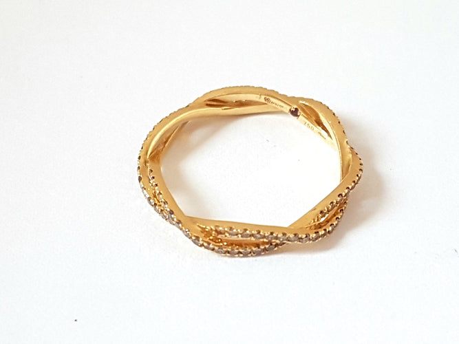 Bague 52 Etername Bague Entrelacs Or jaune Diamant 58 Facettes 06247CD
