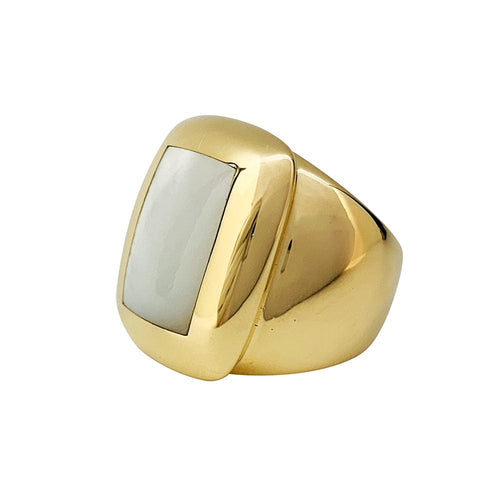 Bague 51 Bague Van Cleef & Arpels, collection "Babylone", or jaune, nacre. 58 Facettes 30447