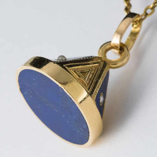 Pendentif Pendentif cachet lapis lazuli perles fines 58 Facettes 19-105
