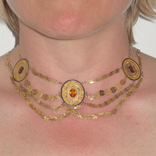 Collier Collier ancien esclavage émail 58 Facettes 14-222