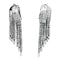 Boucles d'oreilles Boucles d'oreilles en or blanc, diamants baguettes et navettes. 58 Facettes 24626