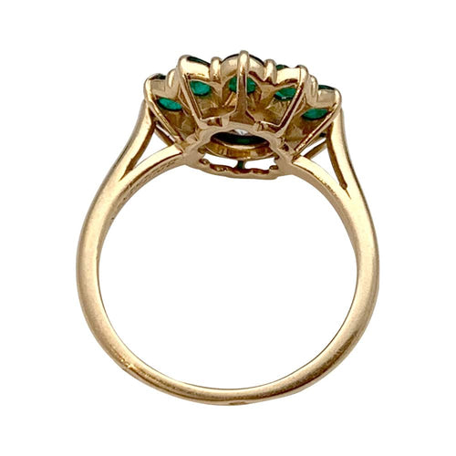 Bague 52.5 Bague marguerite Boucheron, diamant et émeraudes. 58 Facettes 29377