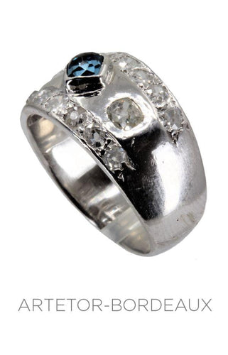 Bague 53 Bague tourmaline et diamants 58 Facettes 35891
