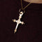 Pendentif Croix ancienne Jeannette en or 58 Facettes 20-521