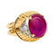 Bague 50 Bague rubis en or rose et platine, diamants. 58 Facettes 29958