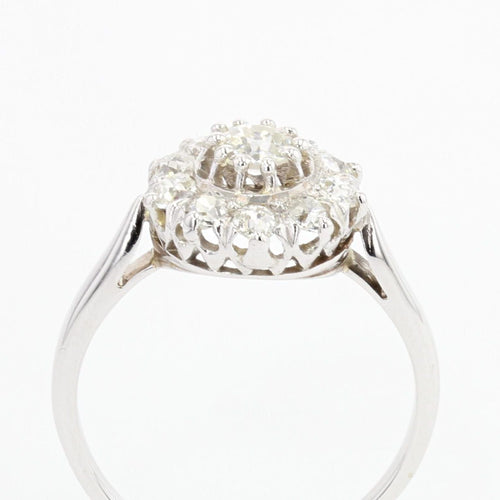 Bague 56 Bague marguerite diamants or blanc 58 Facettes 20-408-52