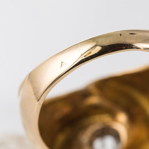 Bague 53 Bague ancienne or jaune diamant 58 Facettes 19-524-54