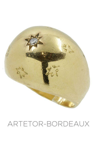 Bague 49 Bague boule ancienne 58 Facettes 15651