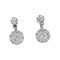 Boucles d'oreilles Dormeuses en platine et diamants. 58 Facettes 30176