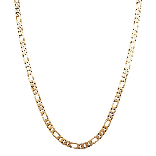 Collier Chaîne mixte maille gourmette alternée, or rose. 58 Facettes 30306