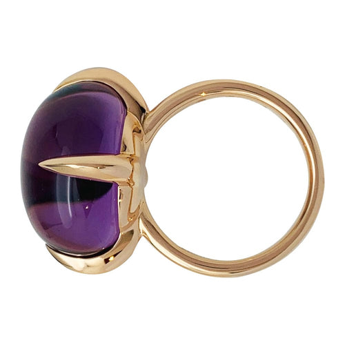 Bague 50 Bague Pomellato "Veleno" or rose et améthyste. 58 Facettes 30591