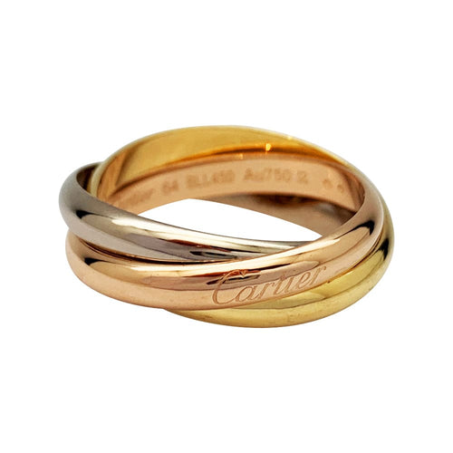 Bague 64 Bague Cartier "Trinity" 3 ors, moyen modèle. 58 Facettes 30211