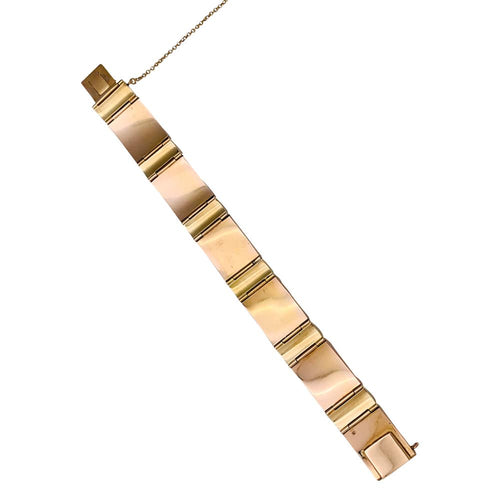 Bracelet Bracelet Tank en ors jaune et rose. 58 Facettes 29817