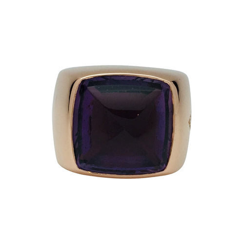 Bague 52 Bague Hermès, "Tabula", or rose, améthyste. 58 Facettes 28753-1
