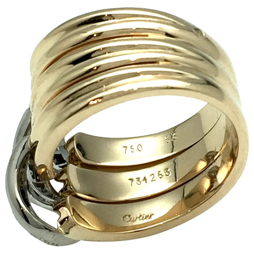 Bague 53 Bague Cartier modèle "Trille" en or jaune et blanc, diamants. 58 Facettes 27777-1