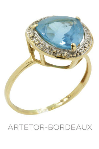 Bague 58 Bague topaze et diamants 58 Facettes 21961