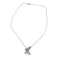Pendentif Pendentif papillon en or blanc, diamants, chaîne forçat. 58 Facettes 30316