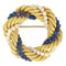 Broche Broche or torsadé perles de cultures et de lapis lazuli 58 Facettes 16-146