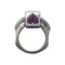Bague 54 Bague Dé en or blanc diamants noirs et rubis. 58 Facettes 30416