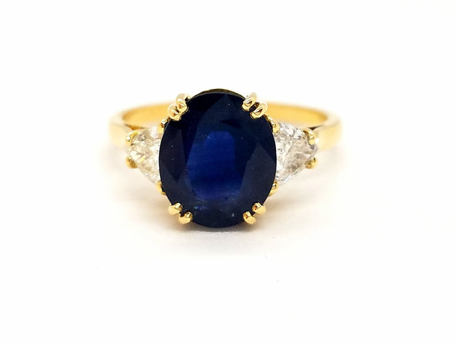 Bague 55 Bague Or jaune Saphir 58 Facettes 757301CN