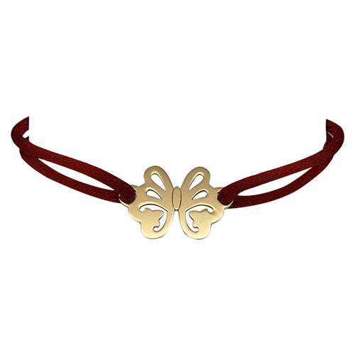 Bracelet Bracelet O.J. Perrin, "Féerie de Légendes", or jaune sur cordon. 58 Facettes 30341