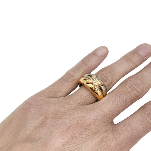 Bague 56 Bague Chaumet, "Liens", deux ors et diamants. 58 Facettes 29871