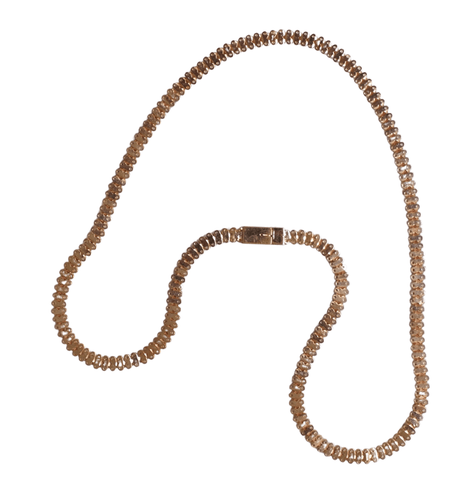 Collier Collier or rose maille fantaisie 58 Facettes