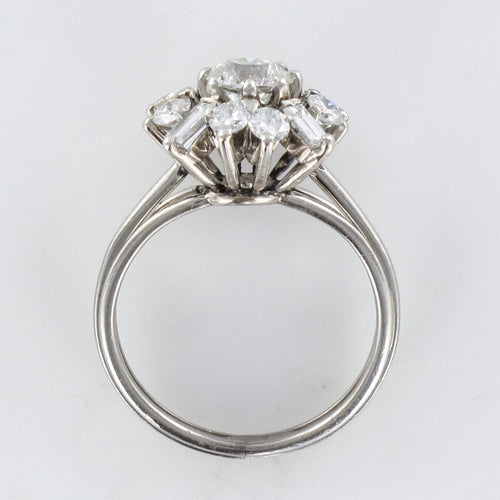 Bague 49 Bague diamants brillants et diamants baguettes 58 Facettes 19-245-49