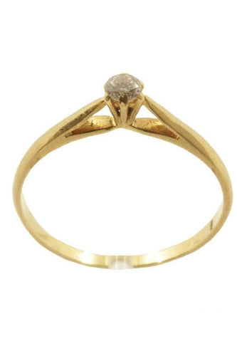 Bague 52 Solitaire moderne 0.10 carat 58 Facettes 19651