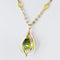 Pendentif Pendentif péridot et sa chaîne sertie d'opales 58 Facettes 18-379