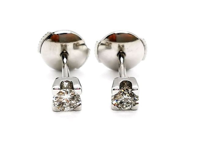 Boucles d'oreilles Boucles d'oreilles Puces Or blanc Diamant 58 Facettes 1089901CD