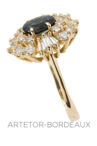 Bague 56 Bague saphir et diamants 58 Facettes 33621