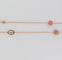 Collier Sautoir vermeil rose motifs ronds ciselés et camée 58 Facettes C8R