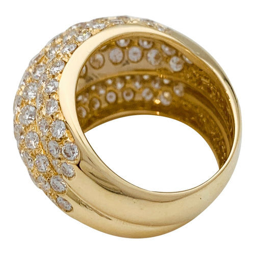 Bague 56 Bague triple jonc en or jaune et diamants. 58 Facettes 30526