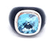 Bague 53 André Benitah Bague Or blanc Topaze 58 Facettes 06142CD