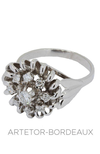 Bague 56 Bague fleur 50' diamants 58 Facettes 32761