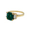 Bague 56.5 Bague en or jaune émeraude et diamants. 58 Facettes 30213