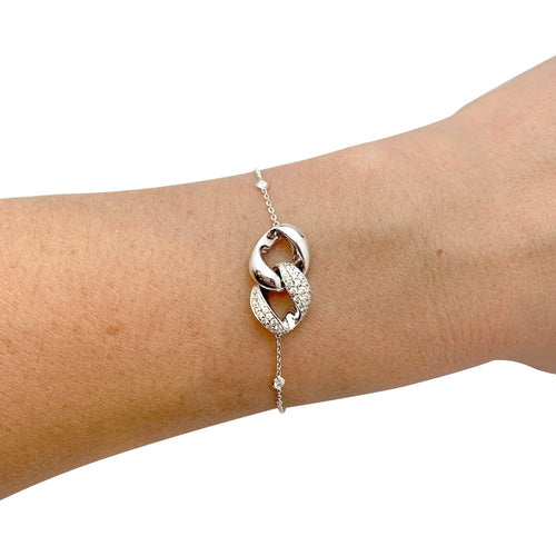 Bracelet Bracelet Messika "Infinity" en or blanc et diamants. 58 Facettes 30091