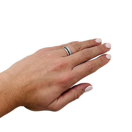 Bague 50 Bague Boucheron, "Quatre Black Edition", en or blanc, diamants. 58 Facettes 30005
