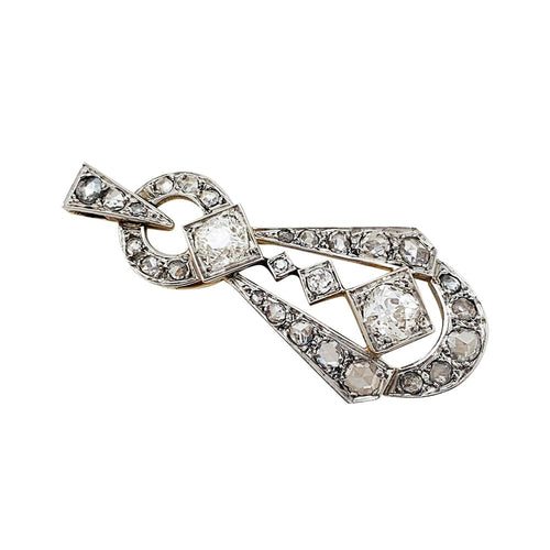 Pendentif Pendentif 1900 en diamants, or et platine. 58 Facettes 30260