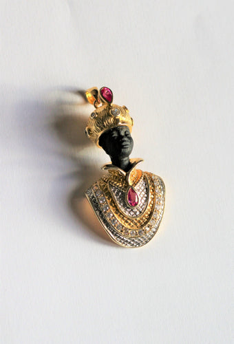 Pendentif Pendentif Moretto Blackamoor de Venise 58 Facettes 374