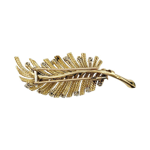 Clip Clip Boucheron, "Feuillage", or, platine et diamants. 58 Facettes 29633