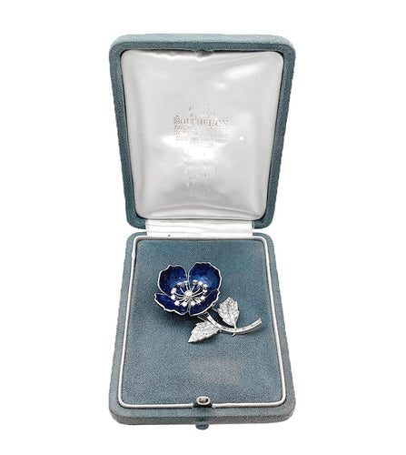 Broche Broche "Eglantine" Boucheron en or et platine, émail et diamants. 58 Facettes 29921