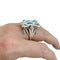 Bague 52 Bague Edouard Nahum "Sterina" or blanc diamants et topaze 58 Facettes 30314