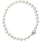 Collier Collier de perles Cartier collection "Agrafe", fermoir en or blanc et diamants. 58 Facettes 26958