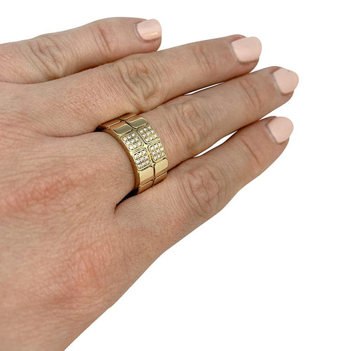 Bague 53 Bague Hermès, "Nil", or jaune, diamants. 58 Facettes 30085