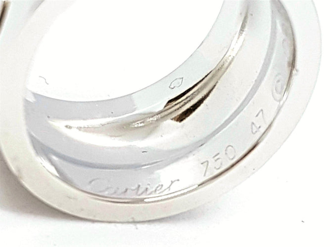 Bague 47 Cartier Bague Love Or blanc 58 Facettes 00071CN